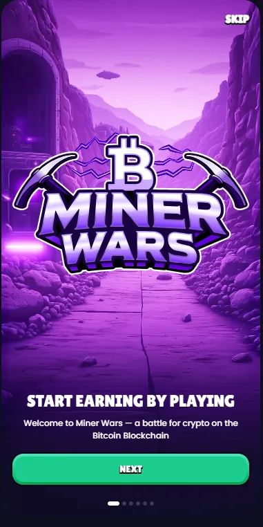 GoMining Miner Wars start screen