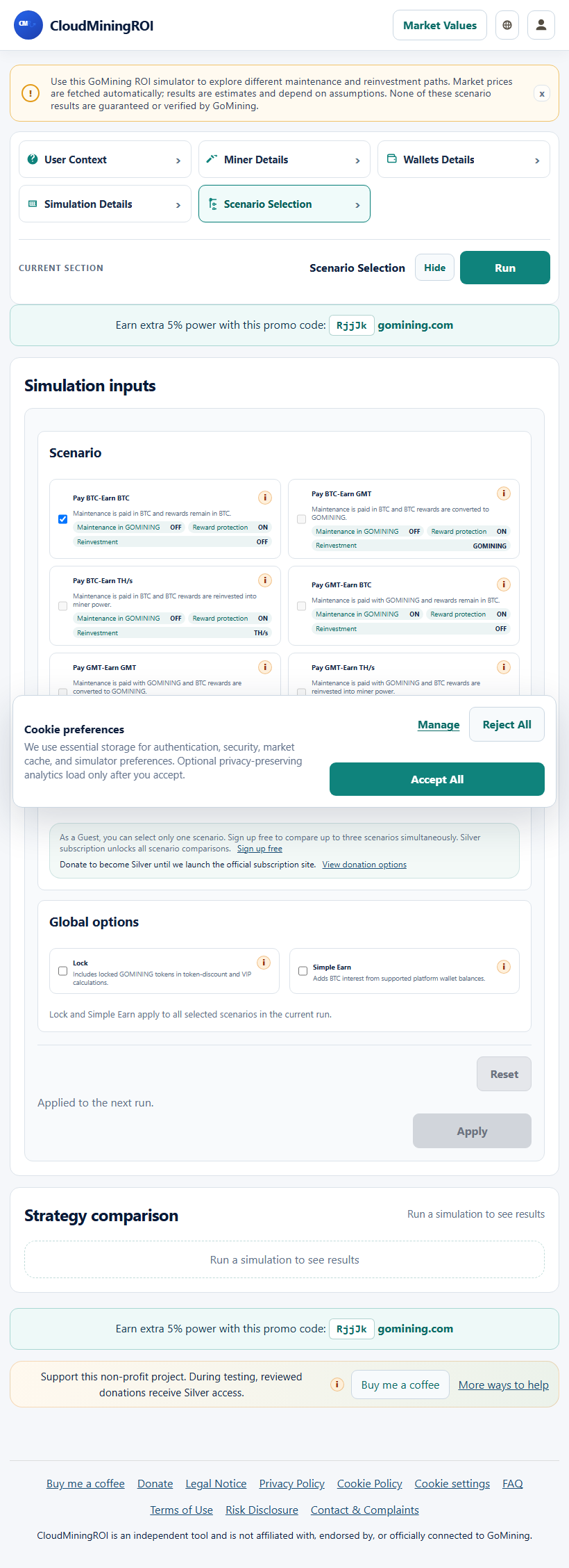 Scenario Selection