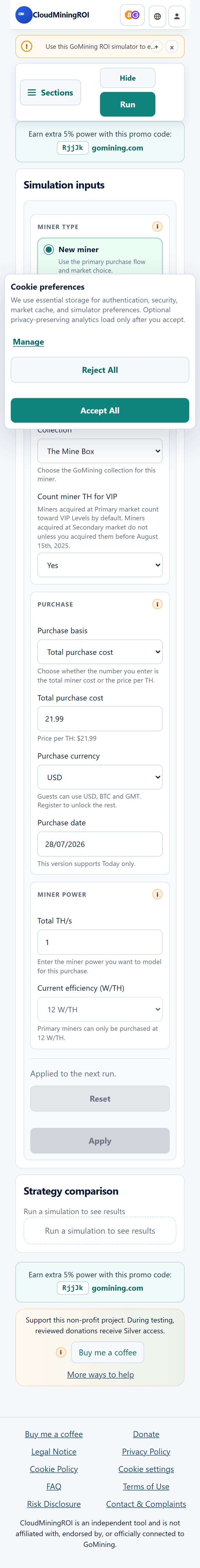 Mobile Miner Details